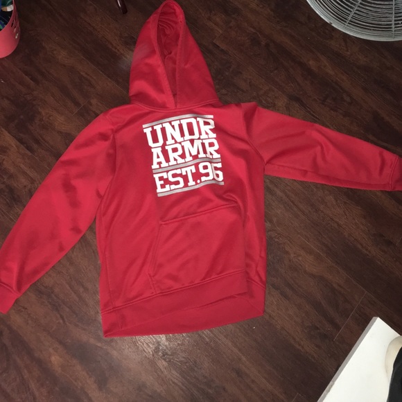 Red under armour hoodie