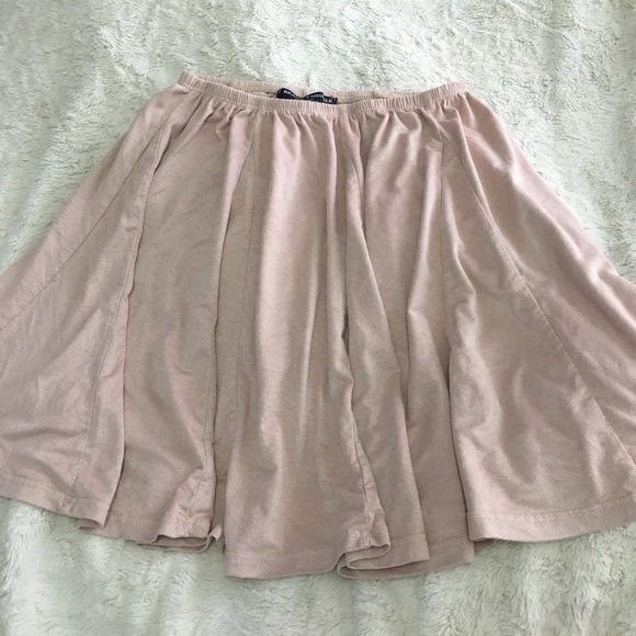 Brandy Melville Dresses & Skirts - Light pink suede skater skirt