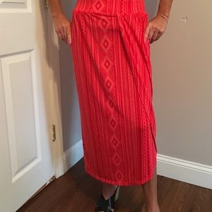 Coral Maxi Skirt 🍉