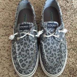 Sperry Top-Slider cheetah print shoes