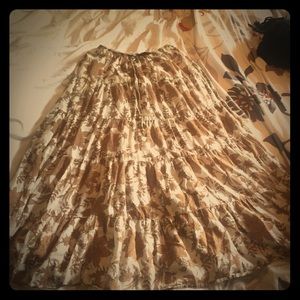 Bohemian 100% cotton long layered skit. Gadzooks