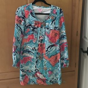 Lilly Pulitzer map print flowy dress!