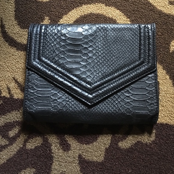 ASOS Black Snakeskin Clutch