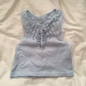 Baby blue crop top f21