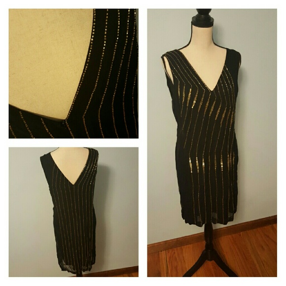 French Connection Atlantic Wave Beaded Dress - Picture 4 of 10