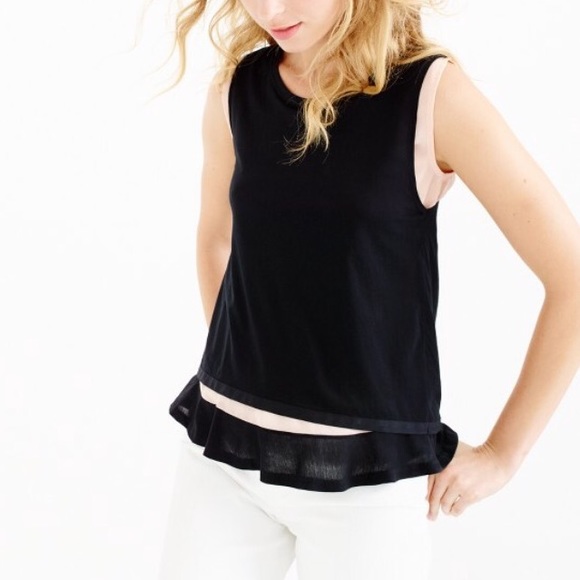JCrew ruffle-hem tank