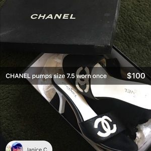 Authentic in box CHANEL pumps size 7.5 leather