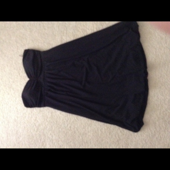 Black strapless bubble dress