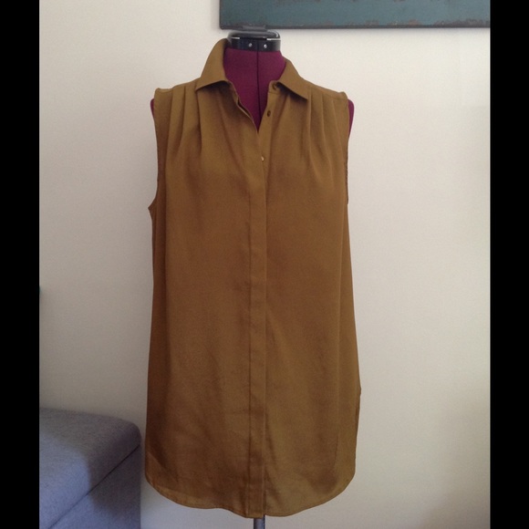W118 By Walter Baker Sleeveless Gold Tunic - Picture 1 of 4