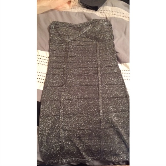 Silver Strapless Dress! Worn once for a photoshoot