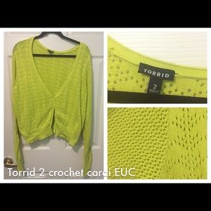 Torrid 2 2x crochet cardigan sweater