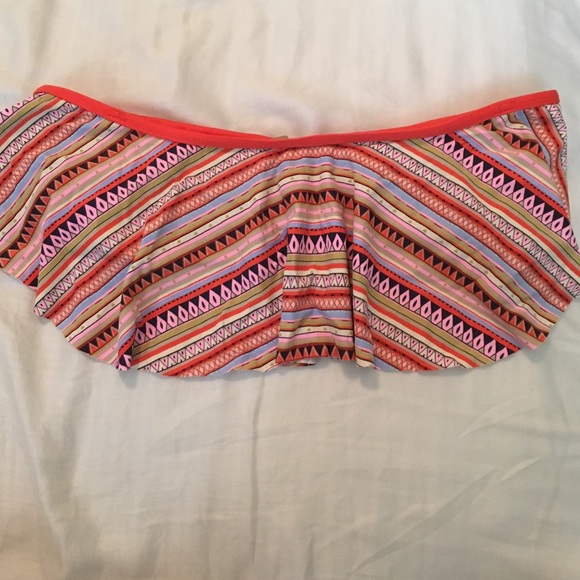 Aztec print floppy bikini top