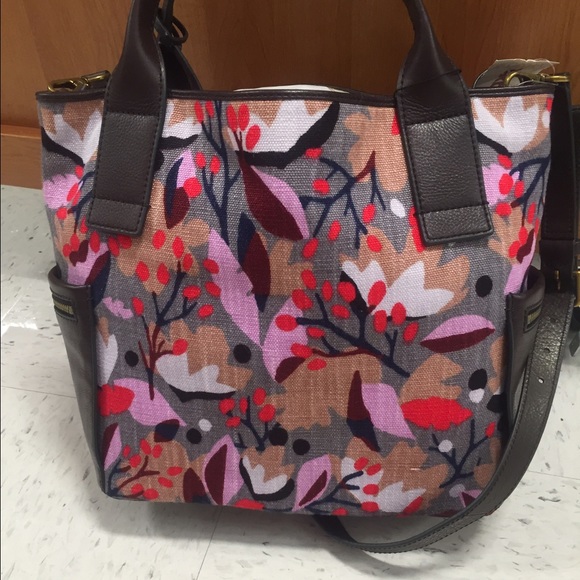 Fossil Emerson floral satchel