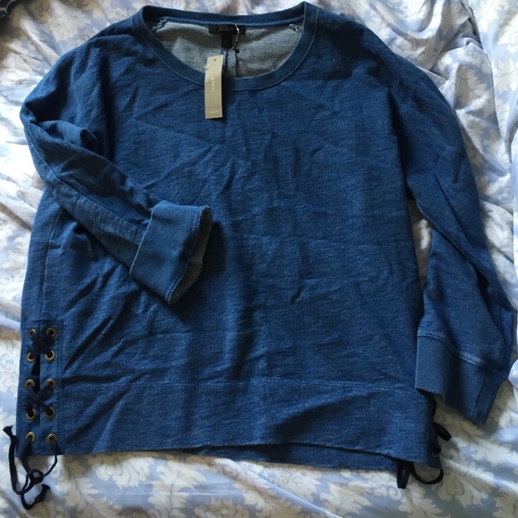 blue Jcrew pull over
