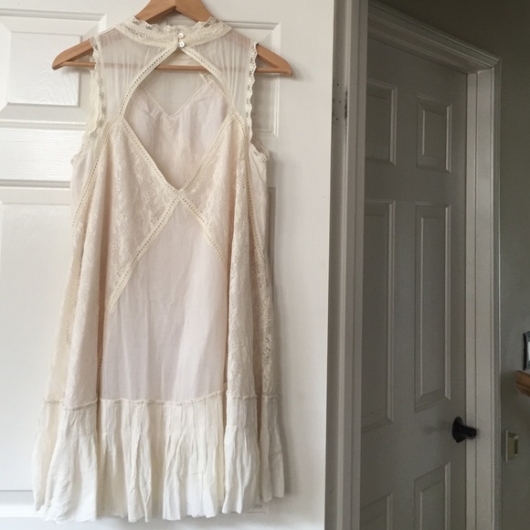 NWT Free People Ivory Lace Dress Medium M - Picture 3 of 3