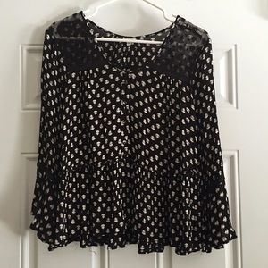 ANTHROPOLOGIE bell sleeved blouse