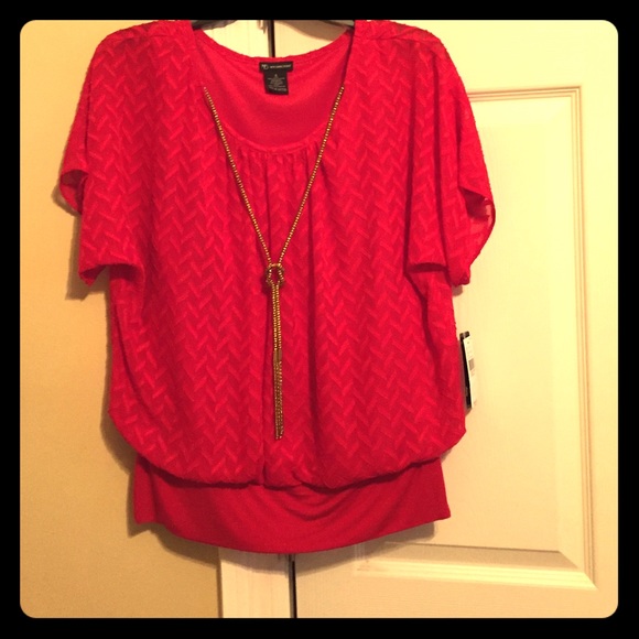 Red blouse