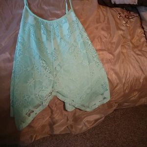 Teal crotchet top.  Never worn,  no tags.