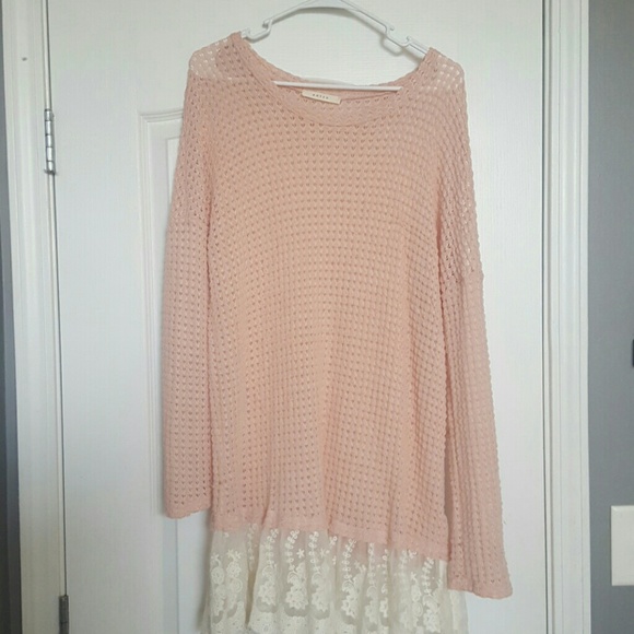 Sheer tunic/dress with lace detail