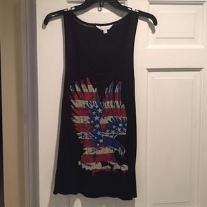 Charming Charlie American eagle black tank top