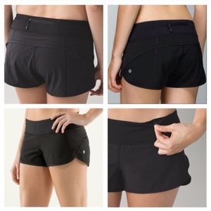 Lululemon black speed shorts