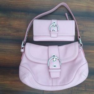 Leather Coach Purse and Wallet