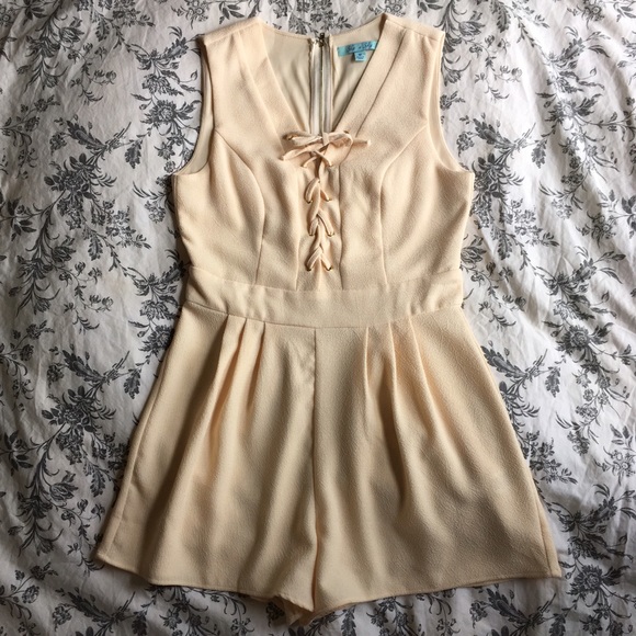 Lace-up Romper