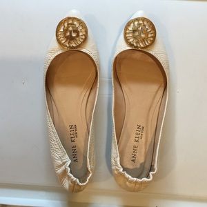 Anne Klein white flats