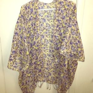Flowered print Kimono