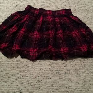 Plaid Flowy Skirt