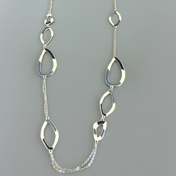 Gold, Gray, and Black Long Necklace