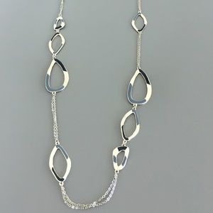 Gold, Gray, and Black Long Necklace