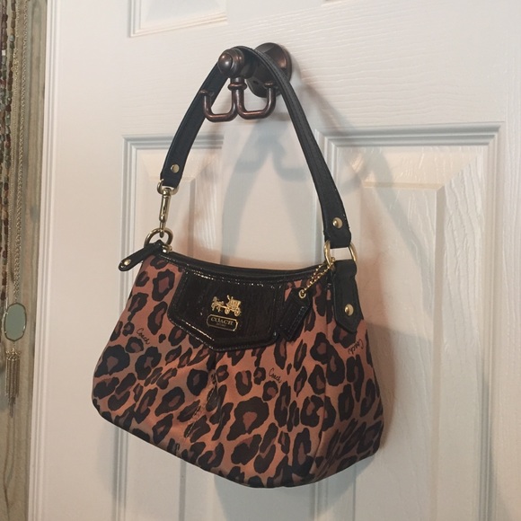 Small leopard print coach purse