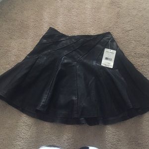 Black Free People leather skirt