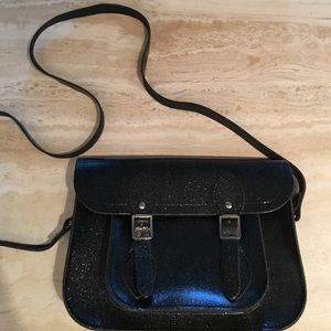 Cambridge satchel company grey glitter bag