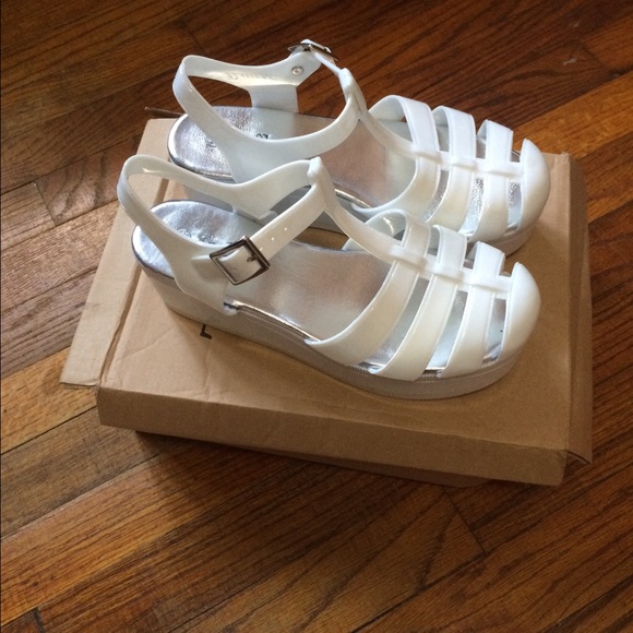 Asos Shoes - White Truffle Jelly Platform Sandals