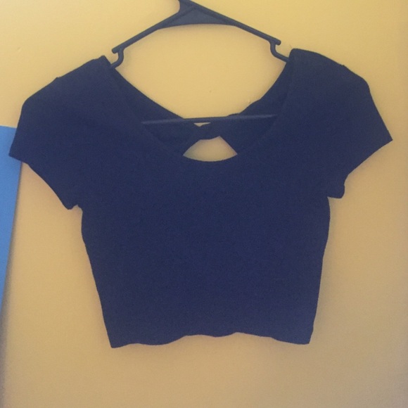 NWOT Black crop top!