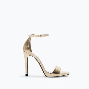 Zara Gold Heeled Sandals
