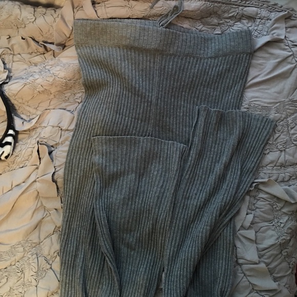 Grey aerie knit pants