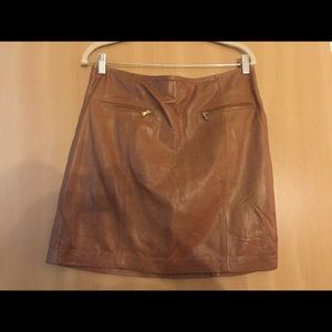 NWT Ann Taylor zipper detail leather skirt