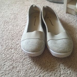 Grey slip on shoes