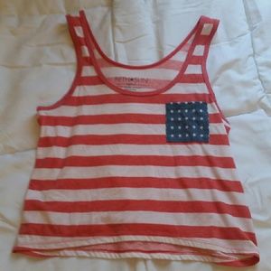 CROP TOP AMERICAN FLAG