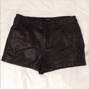 Forever 21 faux leather shorts