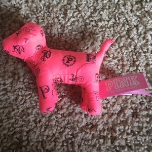 Mini vs pink dog