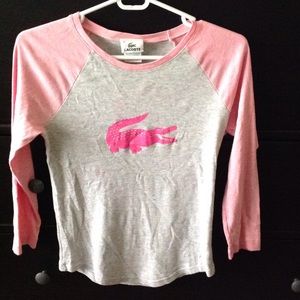 Lacoste 3/4 sleeve shirt size 40/8