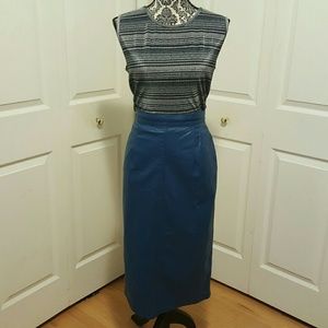 The Leather Factory Blue Skirt