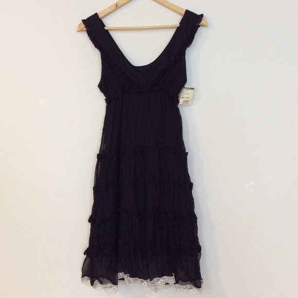 Fhori Dresses & Skirts - Fhori Silk Ruffle Dress
