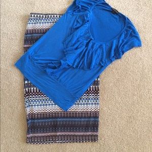 Patterned midi skirt