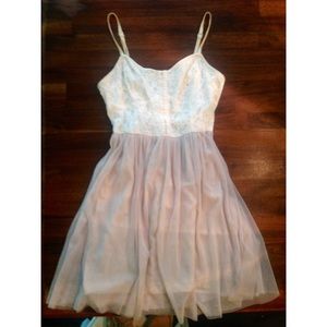 AE SUNDRESS white floral lace & sheer! So cute!