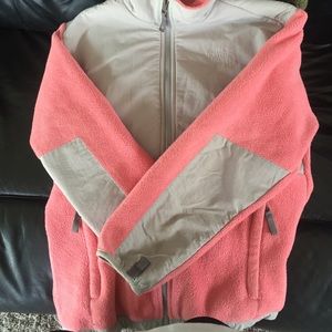Coral pink north face jacket